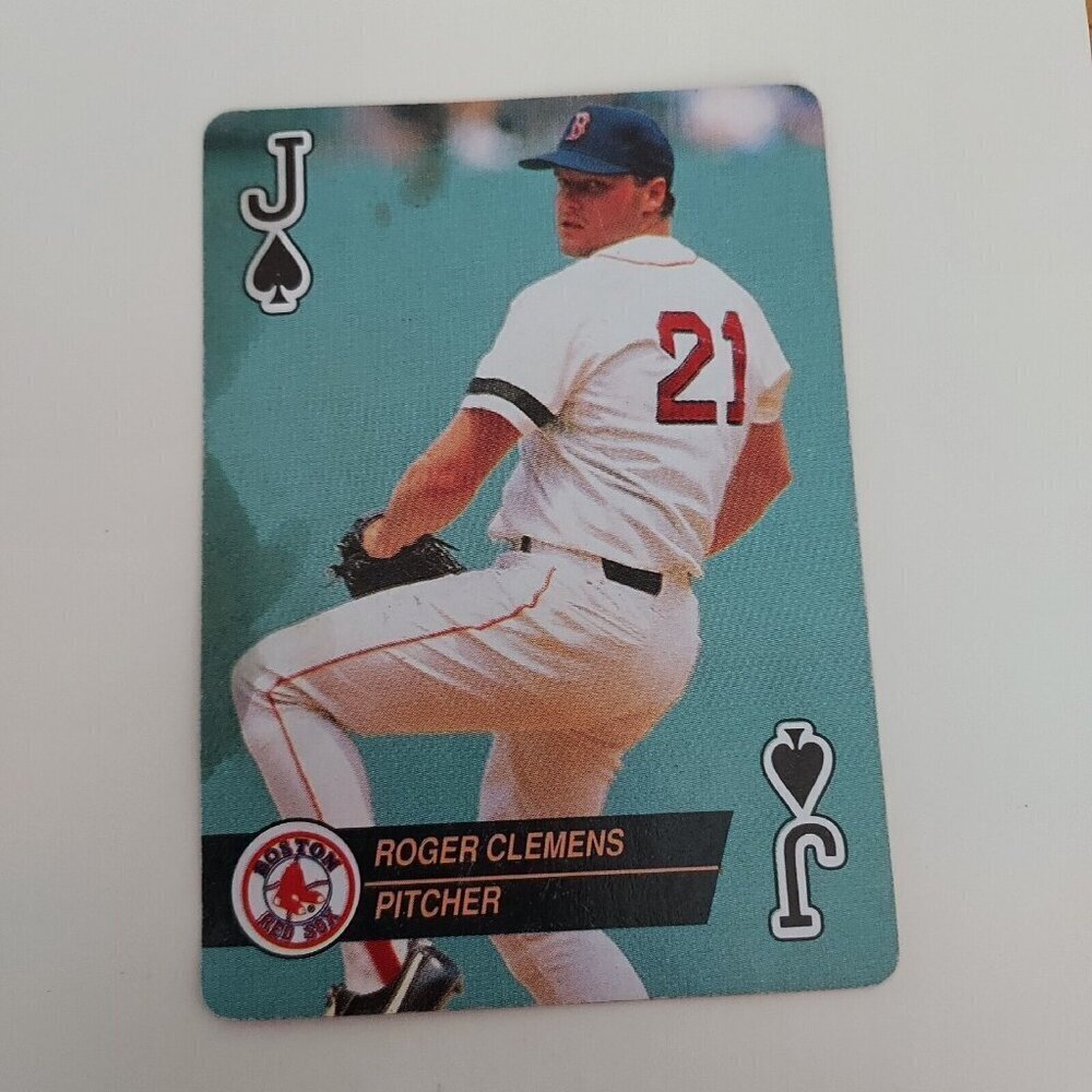 1993 baseball aces poker cards ROGER Clemens Jack Of Spade